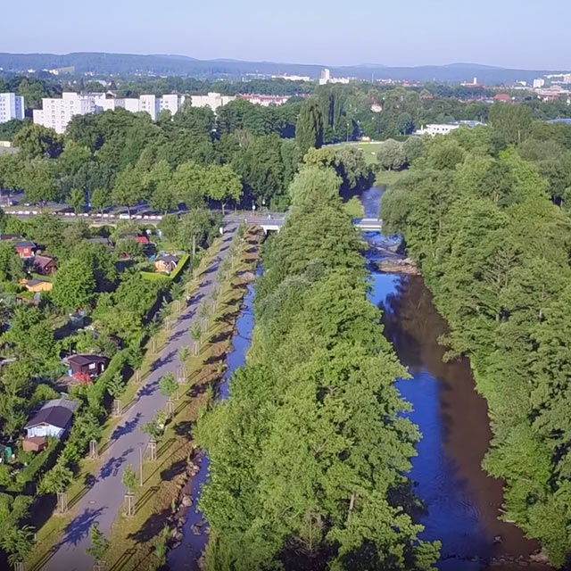 Stadt am Fluss