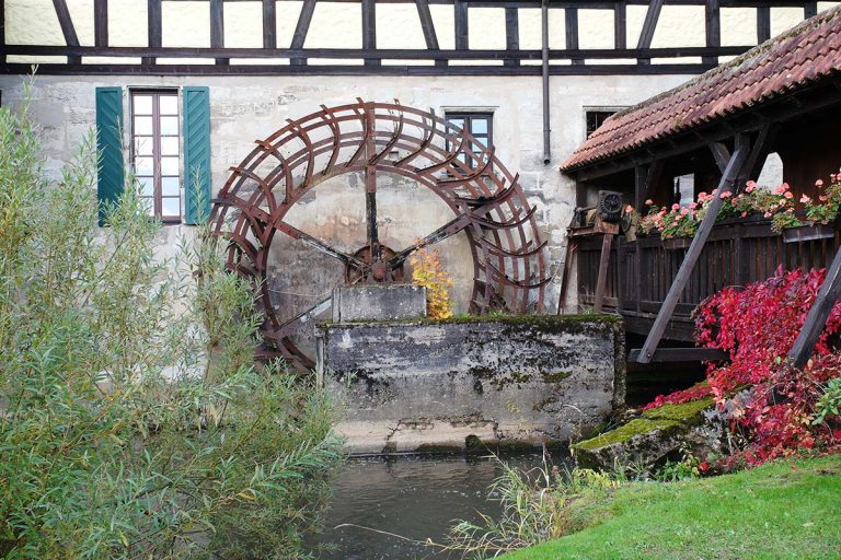 Mühlenrad an der Bergmühle Neudrossenfeld