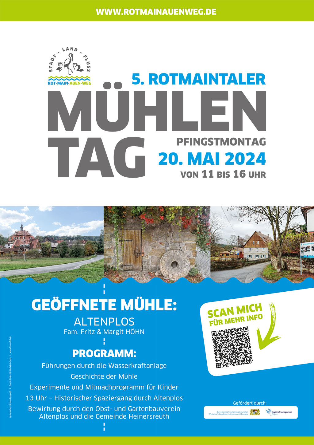 Titelseite des Flyers für den 5. Rotmaintaler Mühlentag